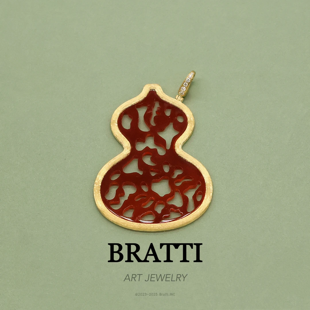 Bratti珠宝“岁月静好”18K金玛瑙钻石吊坠-KD250104