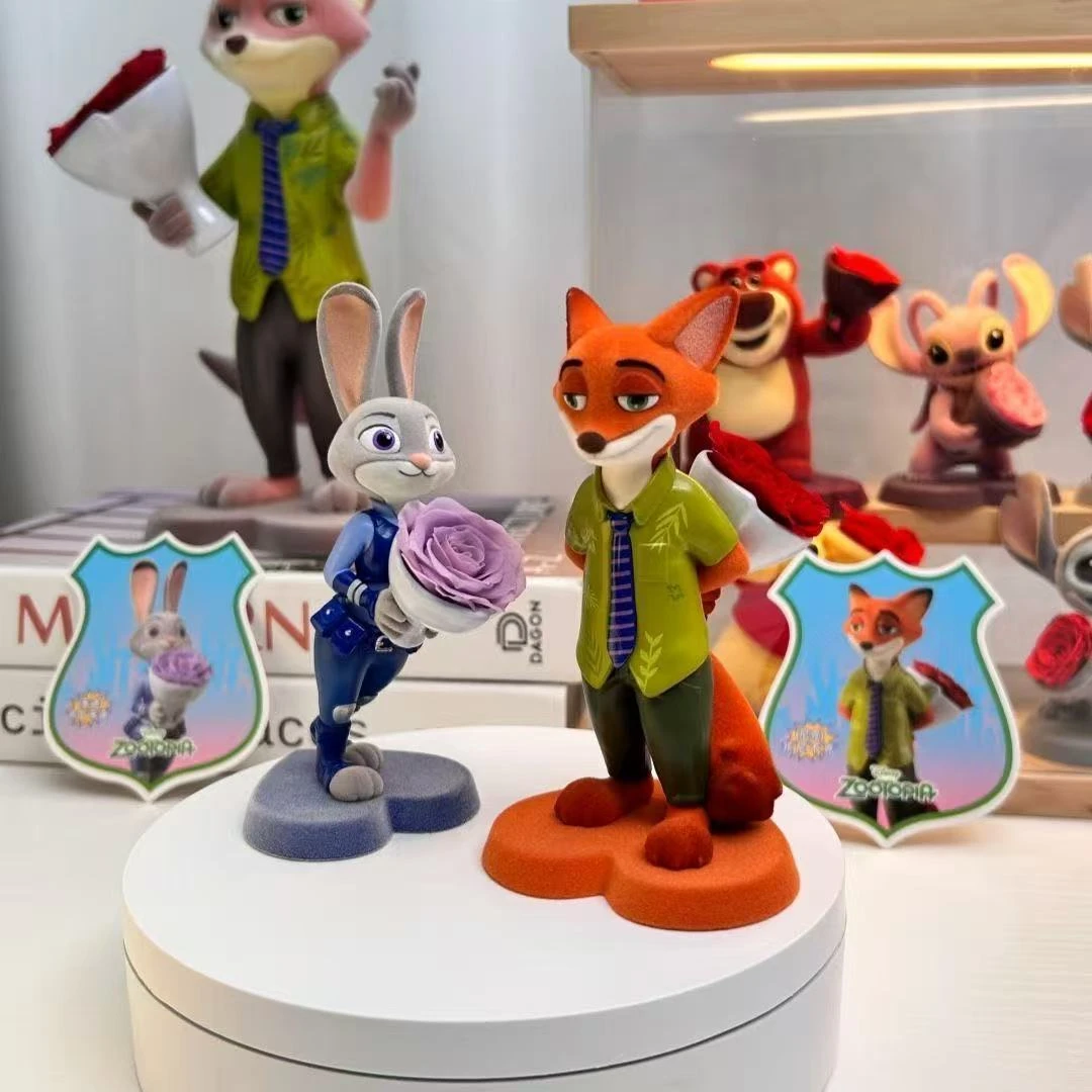 疯狂动物城盲盒花花动物城系列摆件手办潮玩周边情人节女生日礼物