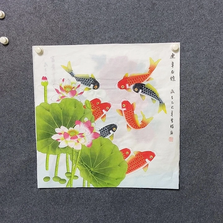 国画四尺斗方工笔花鸟一幅