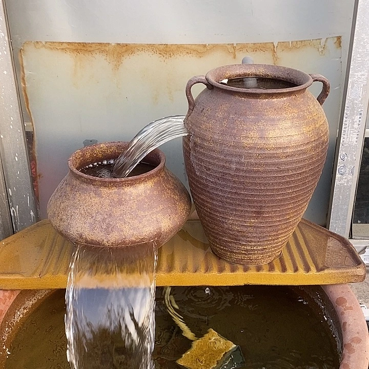 智***美大弯头，两个瀑布流水罐