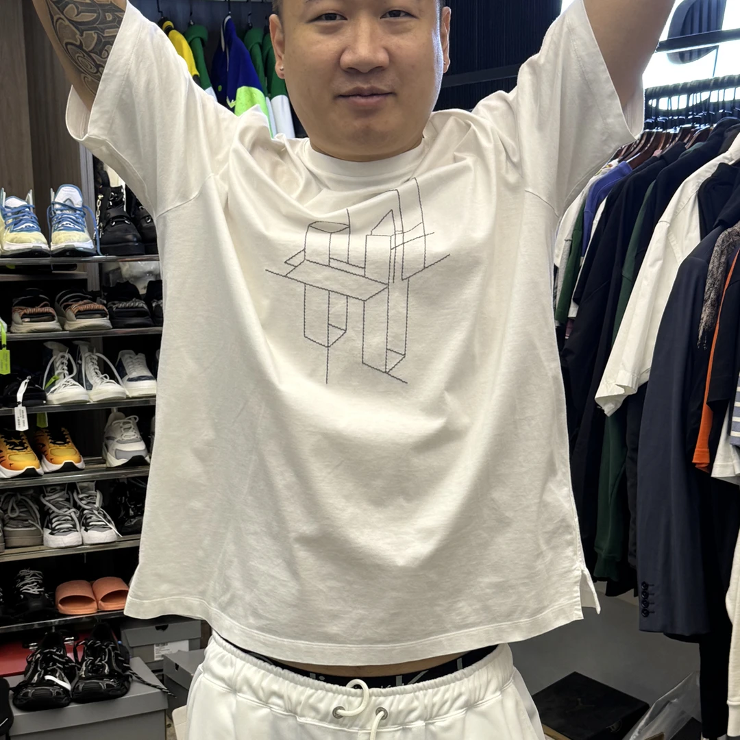 99新 Hermes/爱马仕 jp928 爱马仕 刺绣立体短袖 XXL