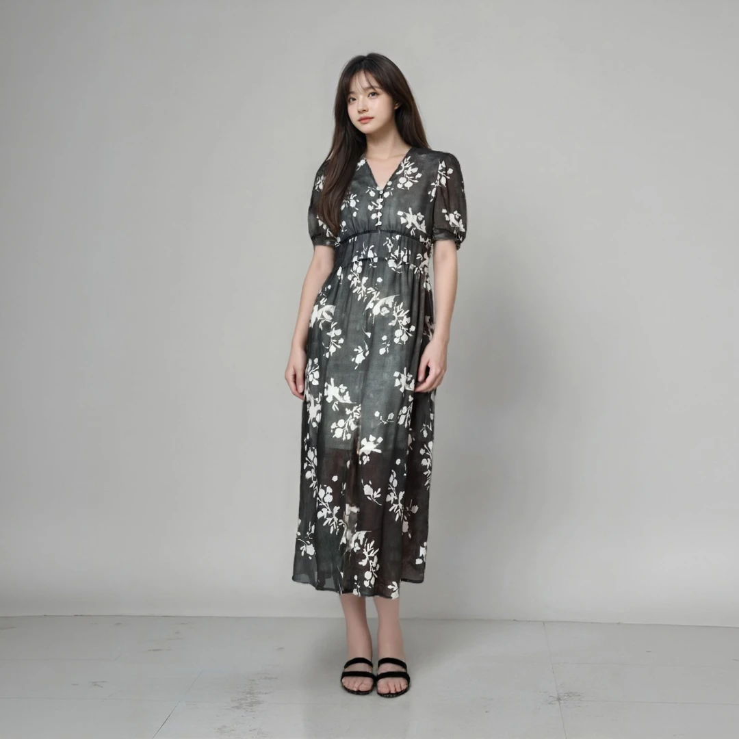 夏季时尚碎花连衣裙（52068）