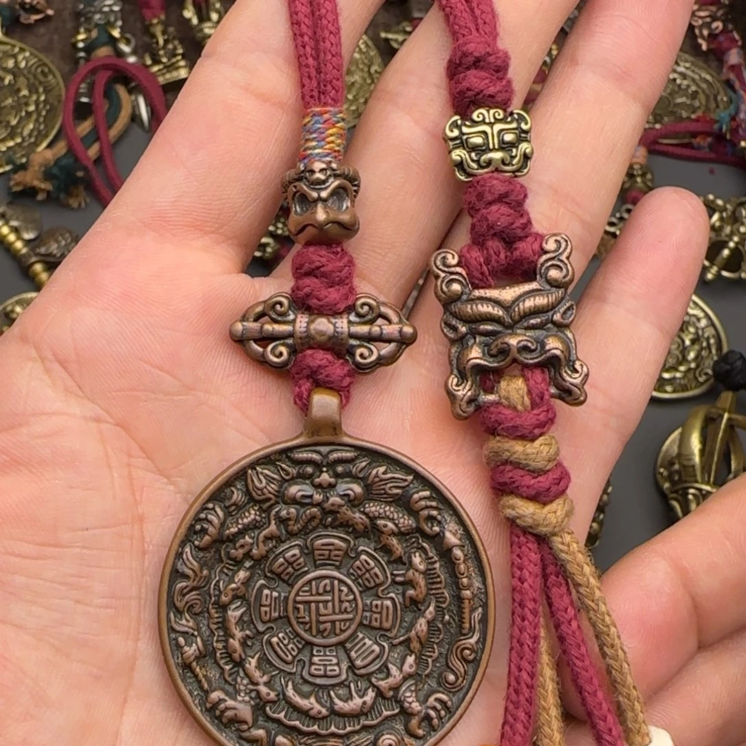 老铜九宫牌吊坠喜欢的来