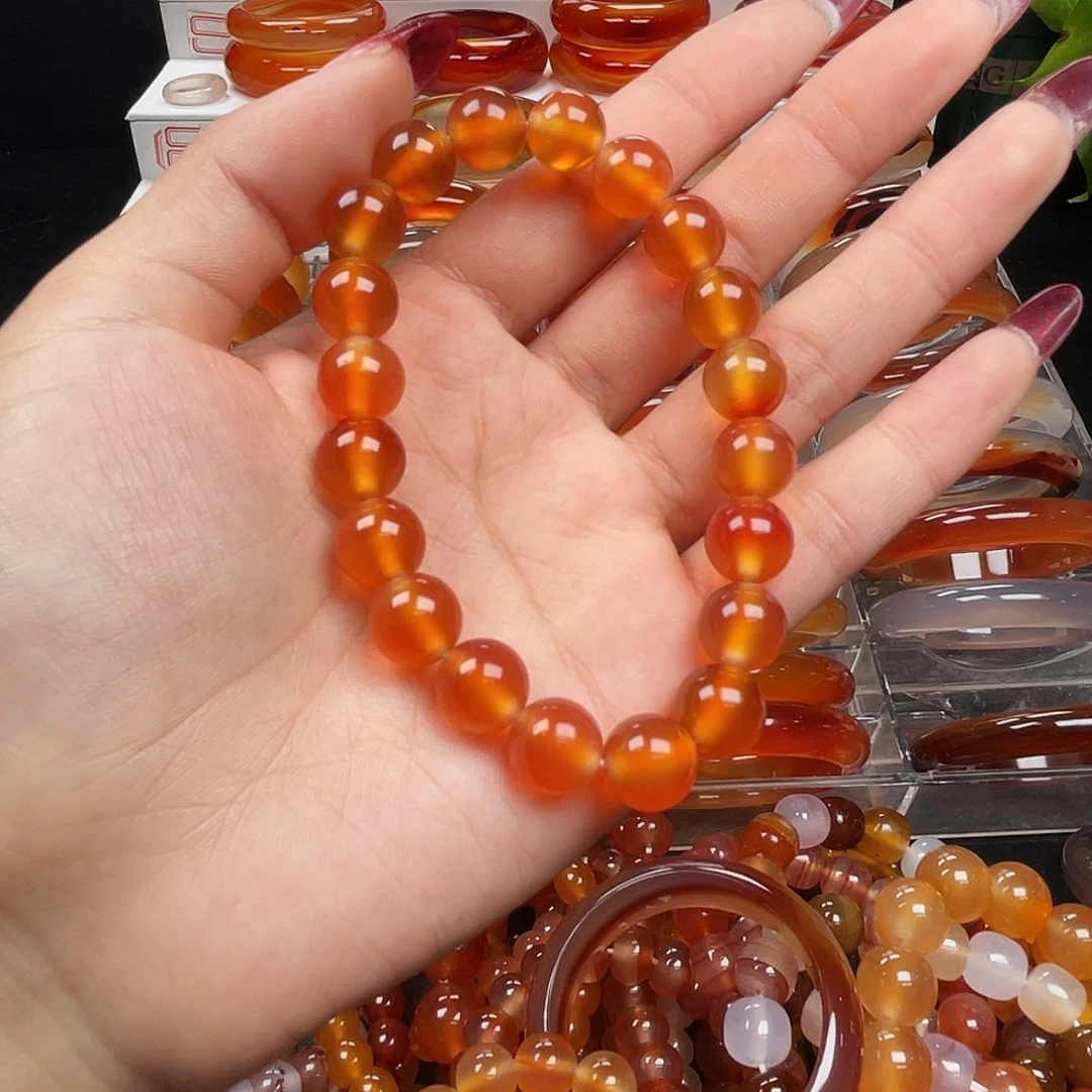 玛瑙/玉髓手镯未镶嵌麒**r