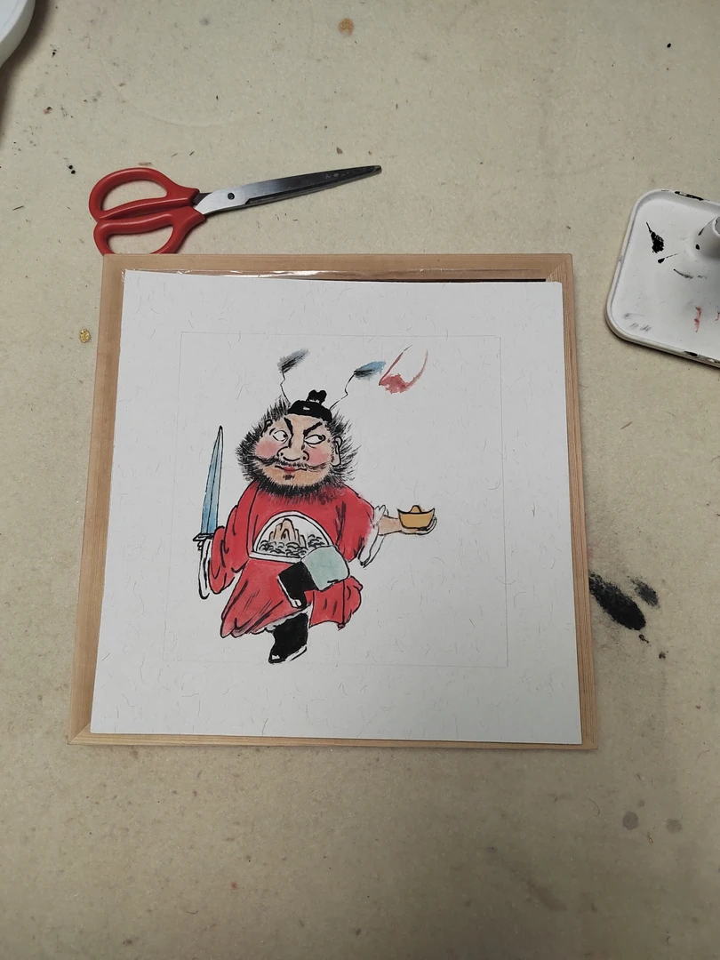 创意禅画27X27带实木框
