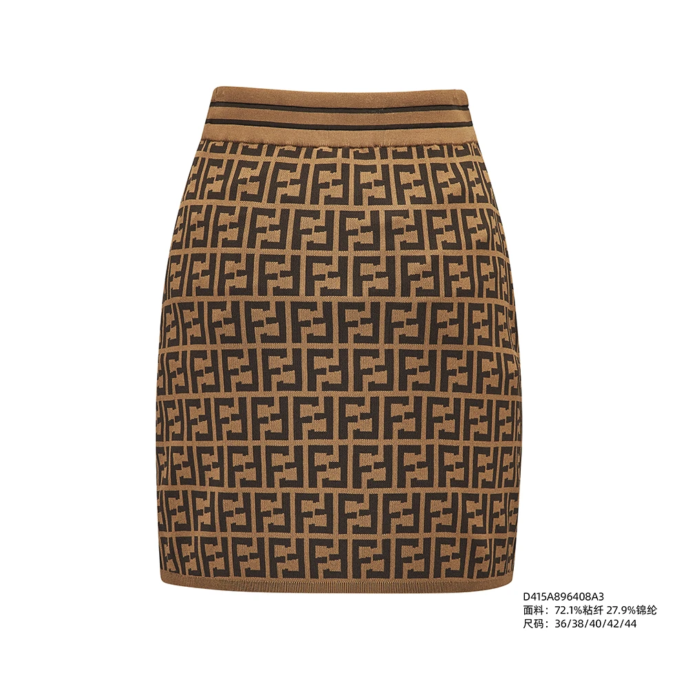 FENDILOR小怪兽25年春夏款包臀裙 D415A896408A