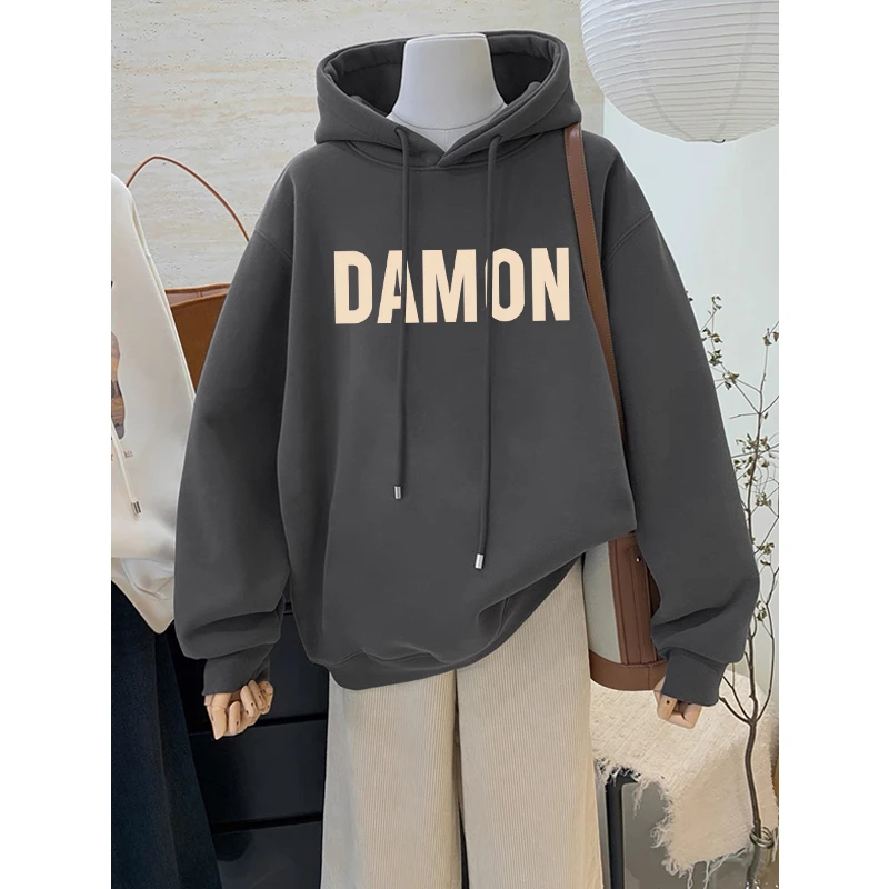 连帽卫衣女2025新款秋冬加绒加厚宽松休闲韩版套头带帽衫情侣外套