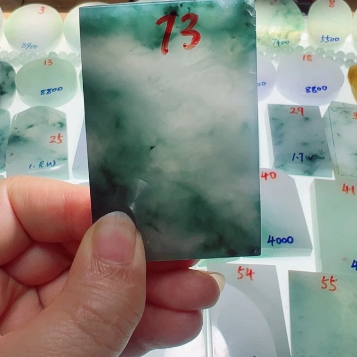 定制翡翠未镶嵌快**秋天然翡翠山水