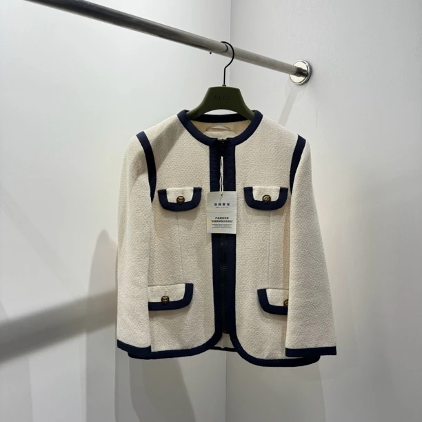 99新 GUCCI/古驰 bk223 小香风夹克外套 38码