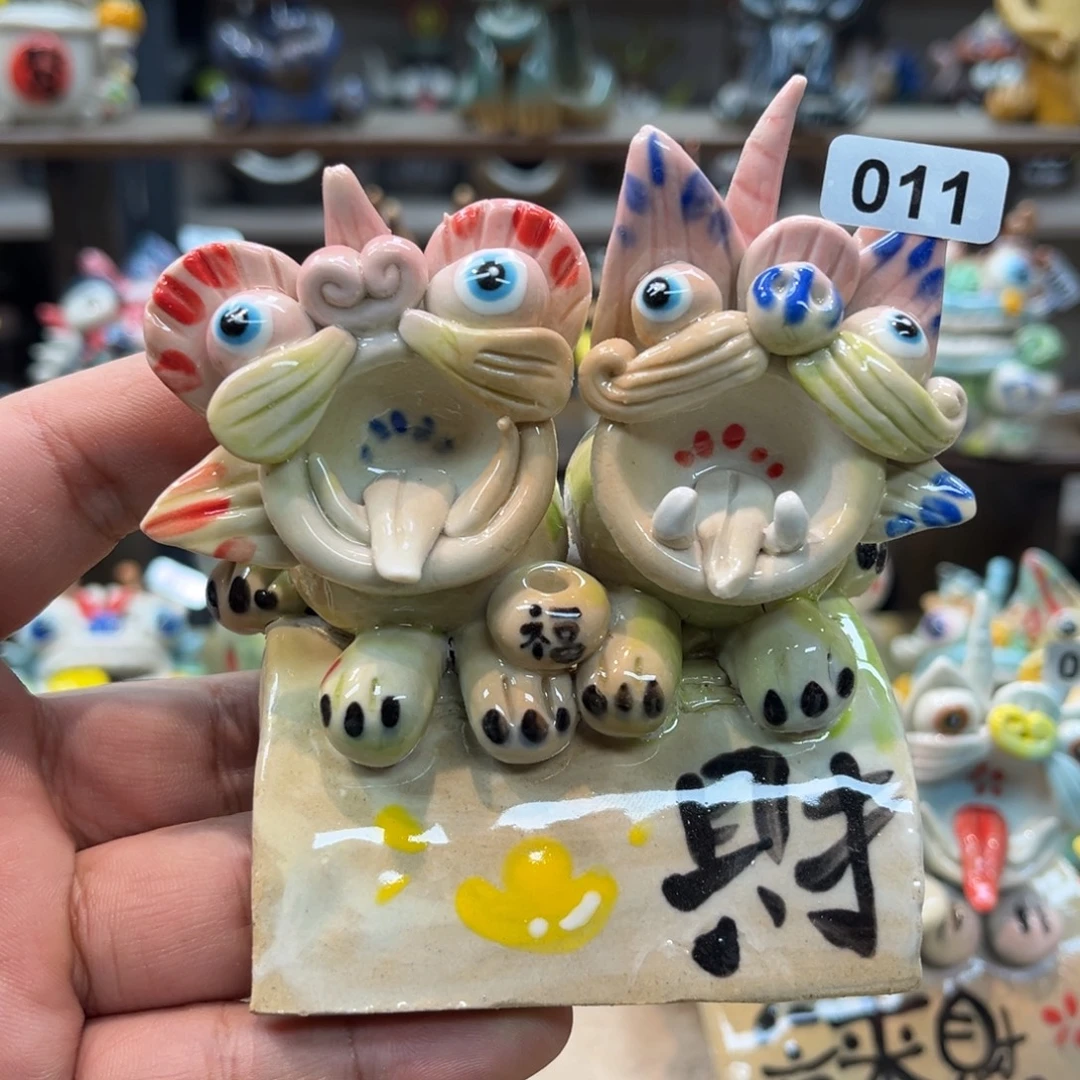 摆件纯手工抽象陶瓷摆件微瑕011