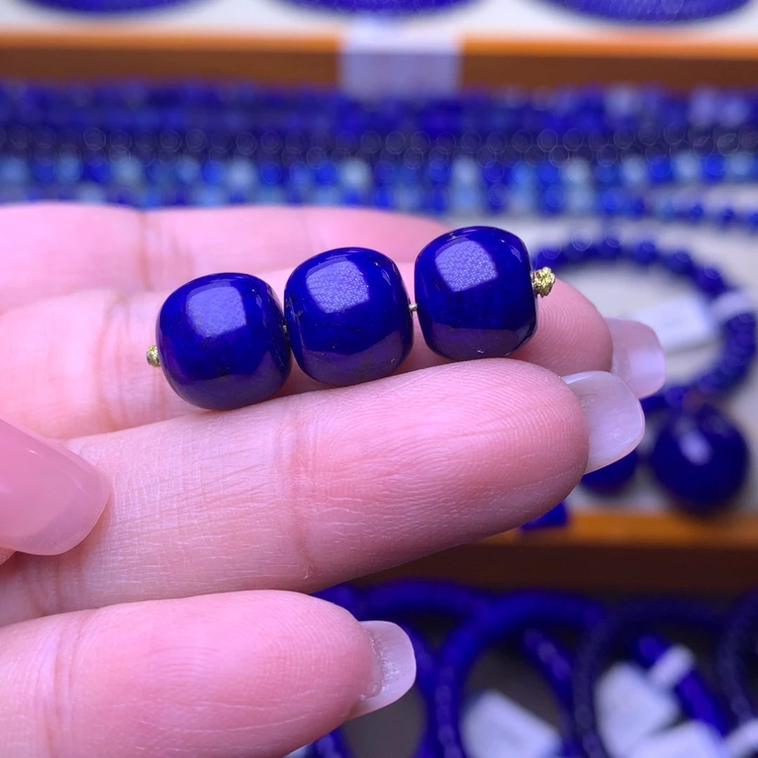 青金石未镶嵌单珠