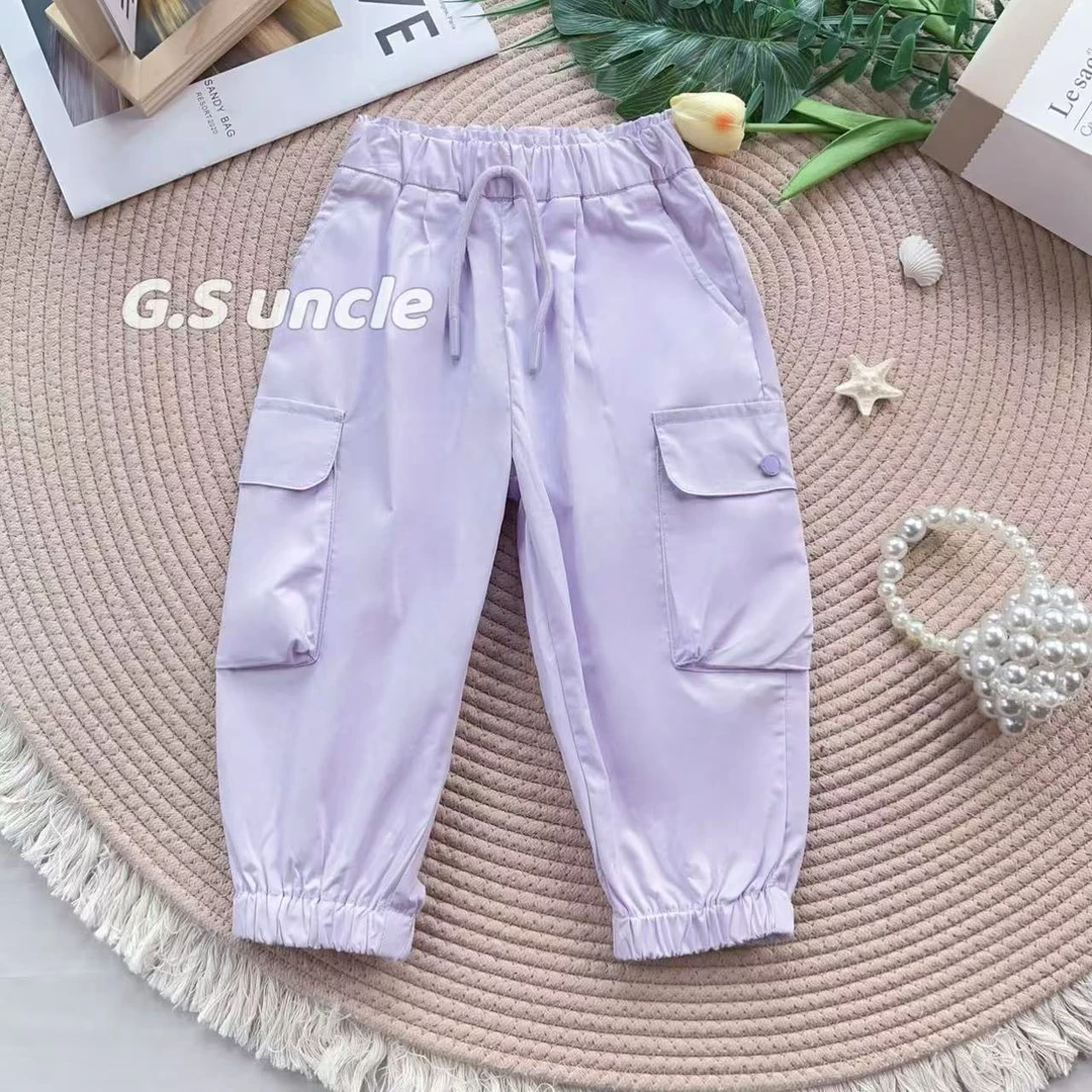 【木槿花开】H25045女童夏款工装裤公主洋气韩版小童时尚