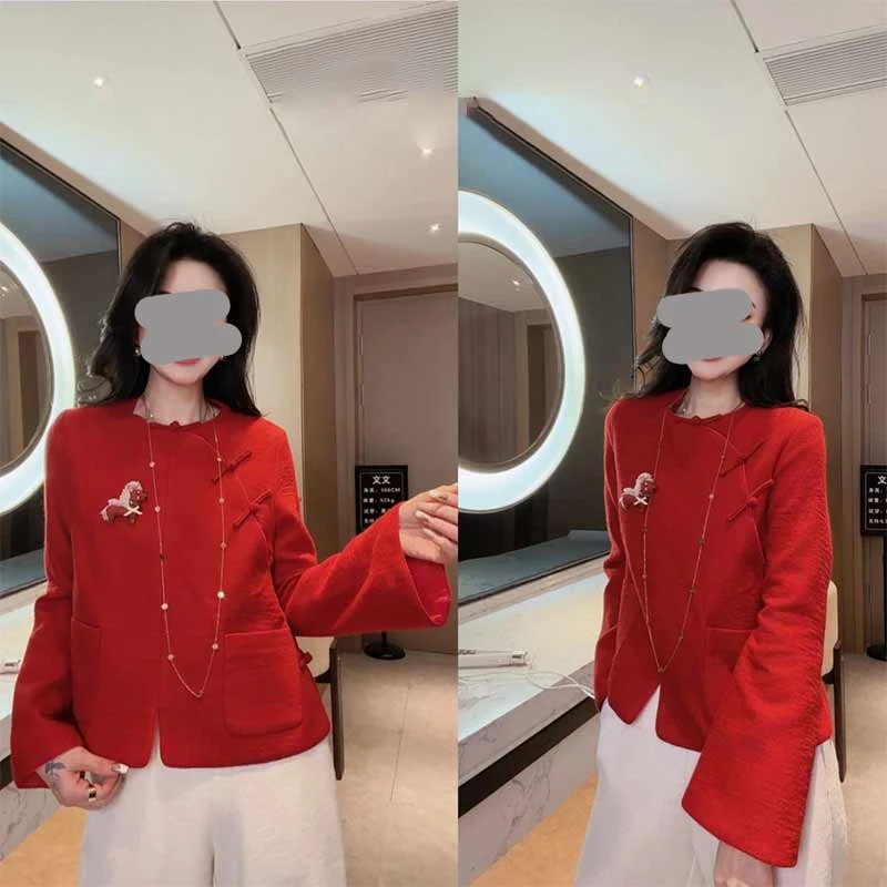 【小马】高级时尚优雅薄短外套女2025秋冬新款叠穿高级感气质外套