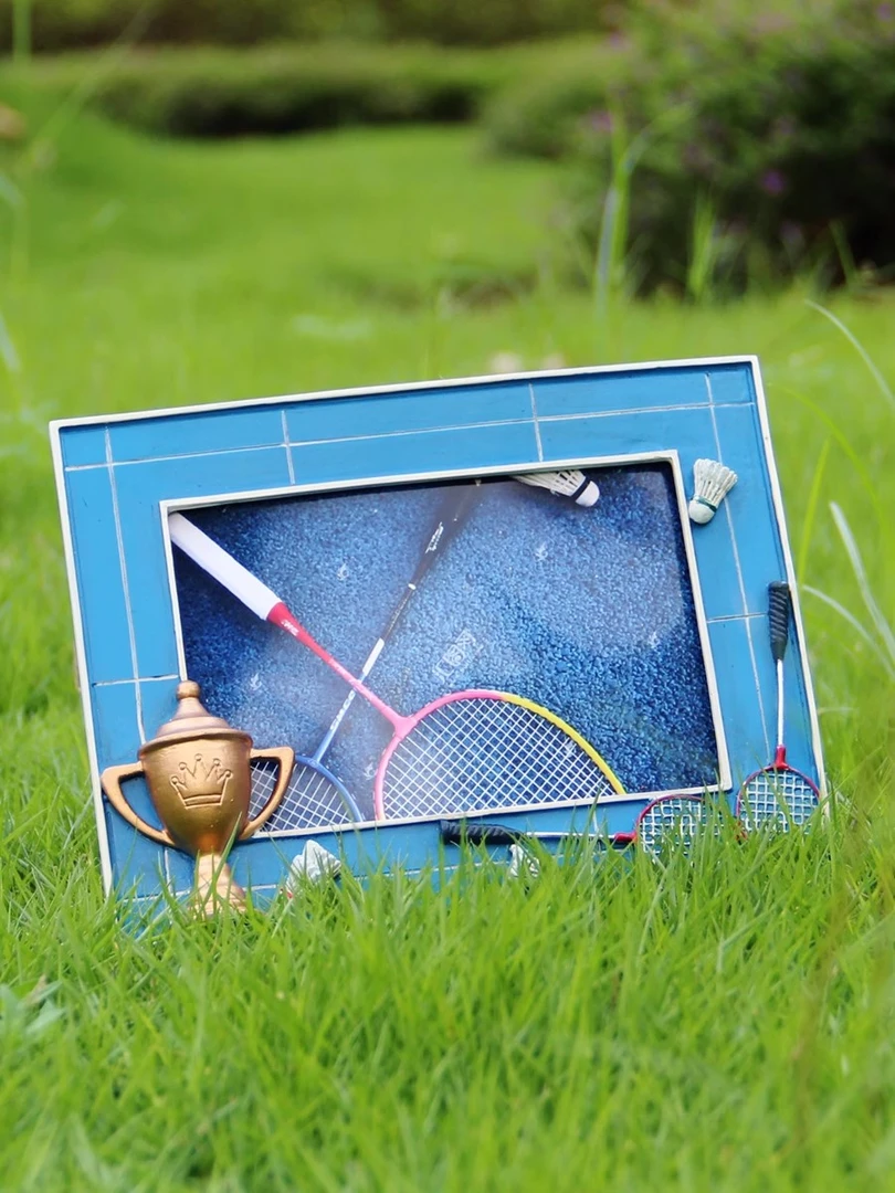 羽毛球立体创意浮雕纪念礼品刻字定制生日礼物比赛奖品软装摆相框