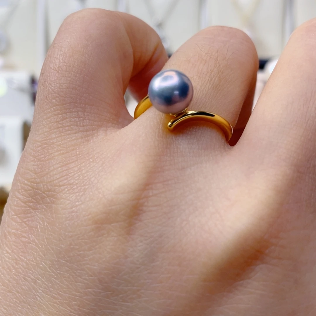 淡水珍珠戒指合金