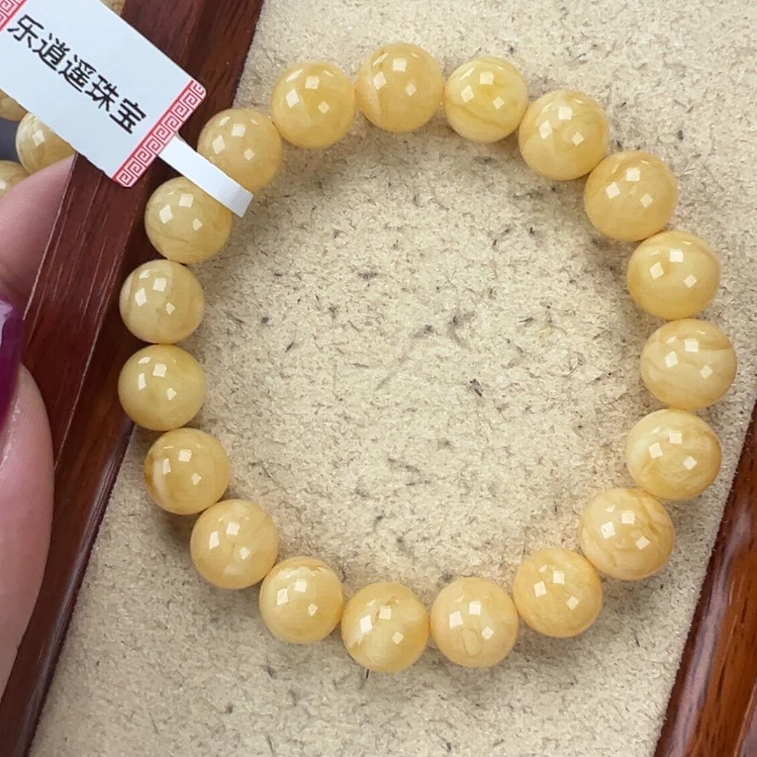 琥珀手链未镶嵌11.6白花蜡