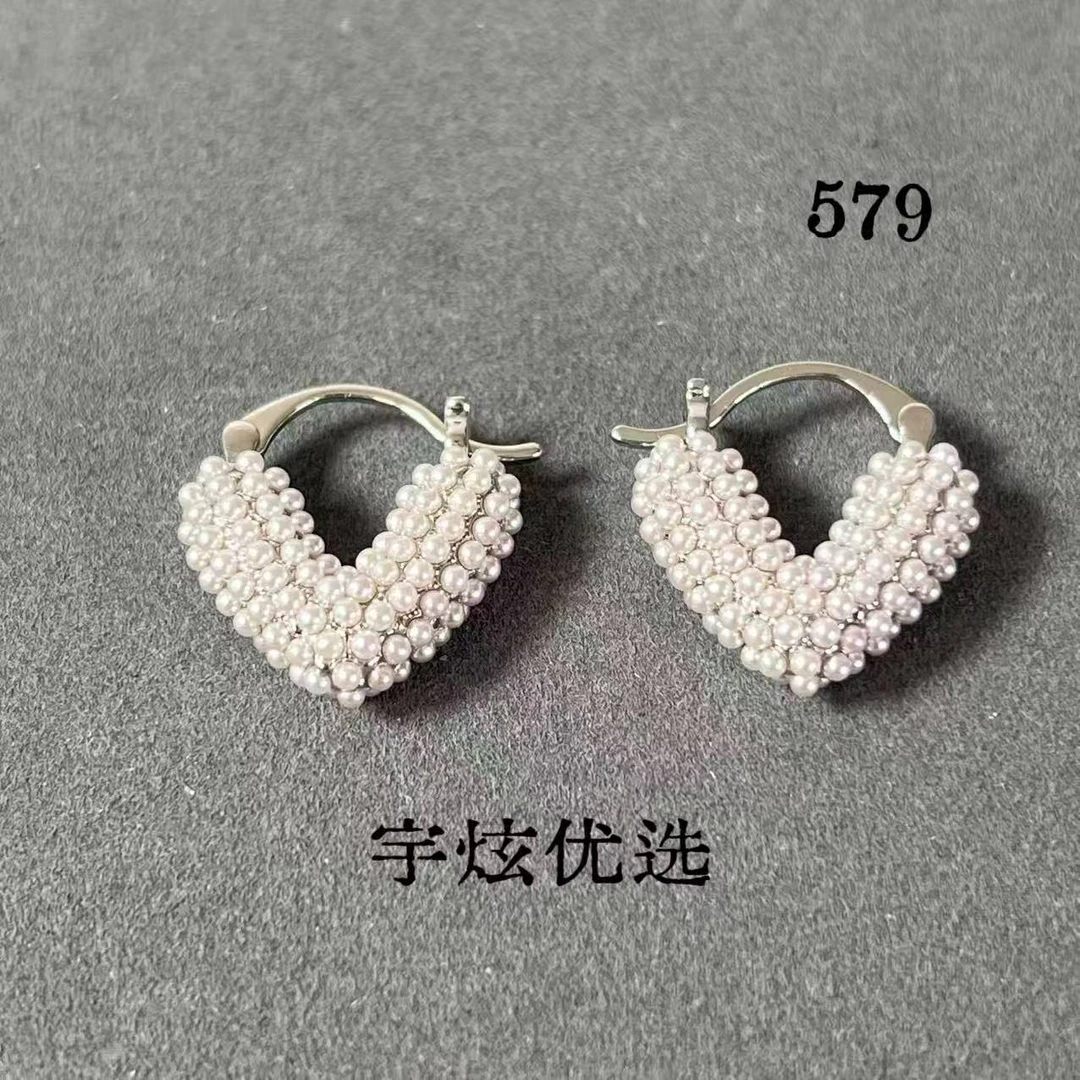 黄铜仿珍珠耳饰 时尚百搭耳钉579耳环