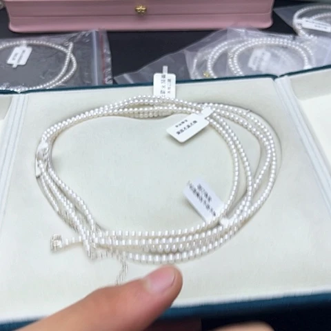 淡水珍珠珍珠项链银S925镶嵌10