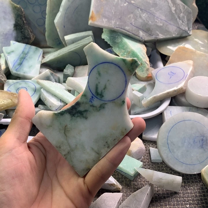 翡翠裸石51号水草花