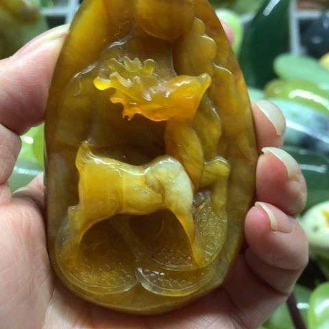 蛇纹石玉未镶嵌手把件