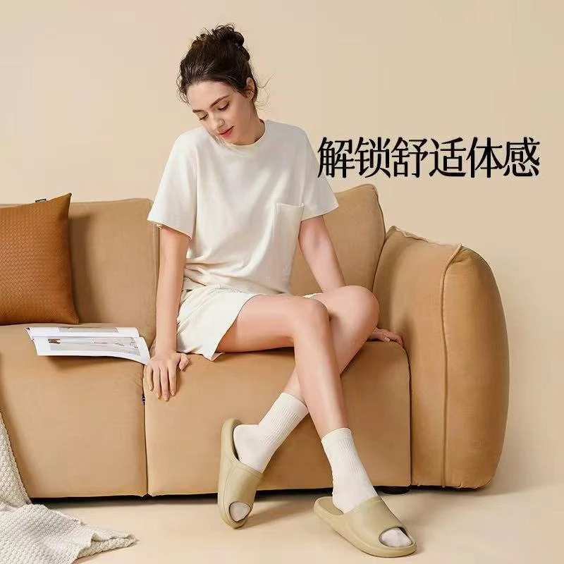 高级感皮纹夏季凉拖鞋软底防滑防臭适合浴室家居女鞋女款舒适女士