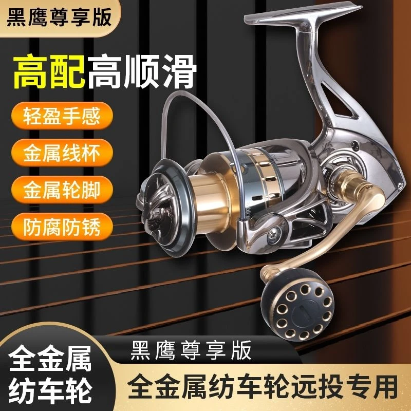 卡麦罗25款全金属渔轮无间隙锚鱼轮斜口远投轮路亚纺车轮海竿轮