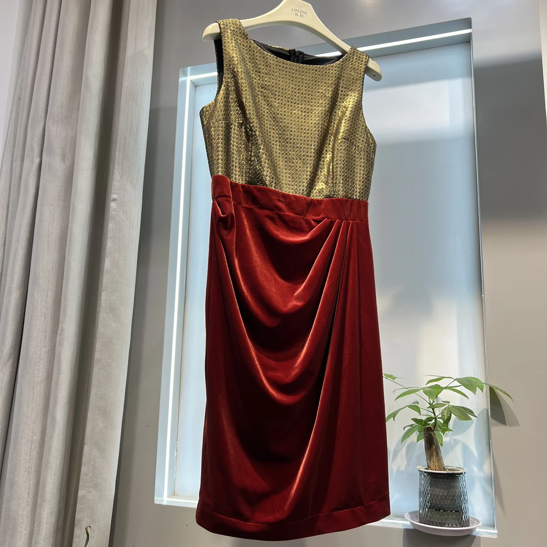 高端奢华修身气质裙高级感御姐风无袖包臀长裙春季新款