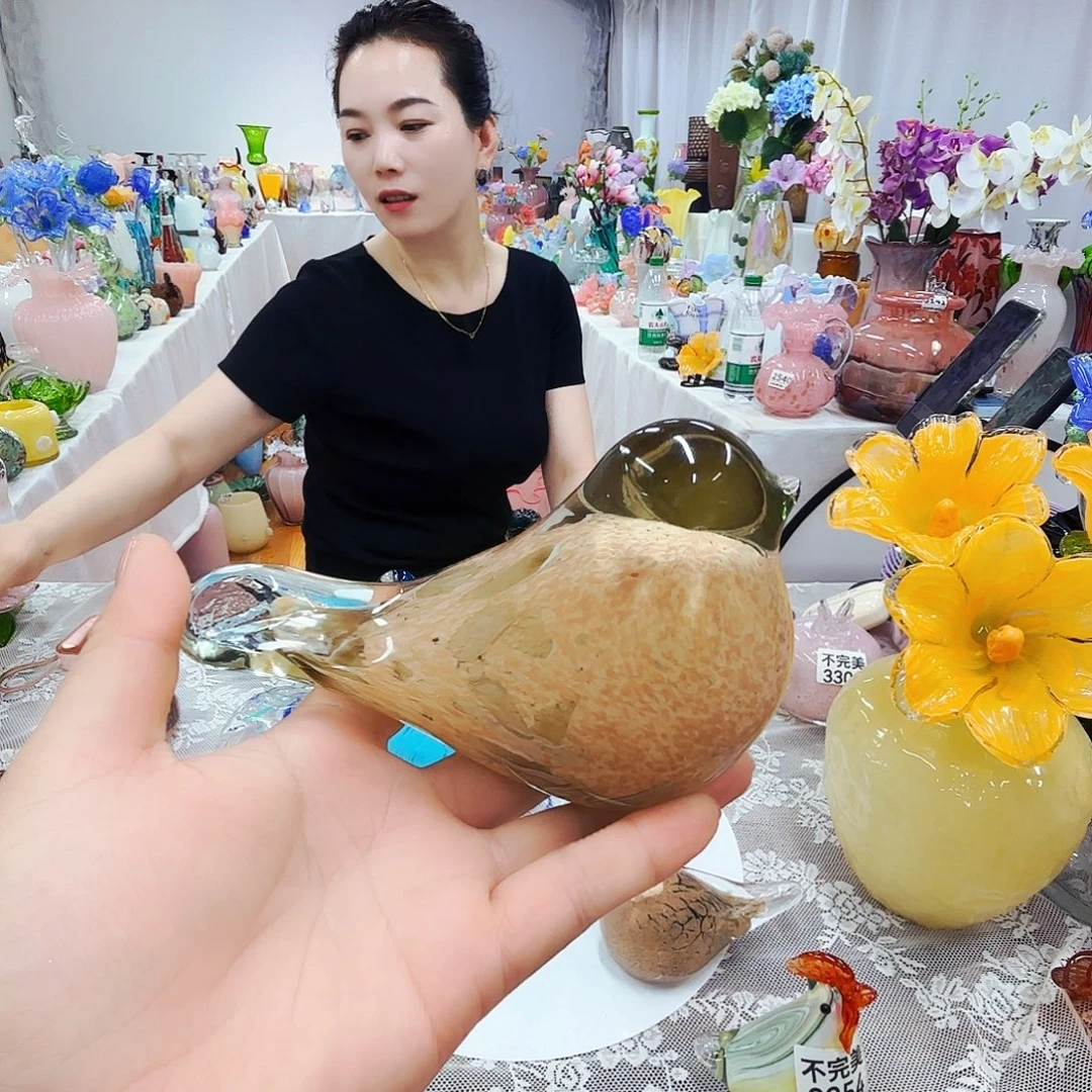 @***吖琉璃花瓶摆件艺术品