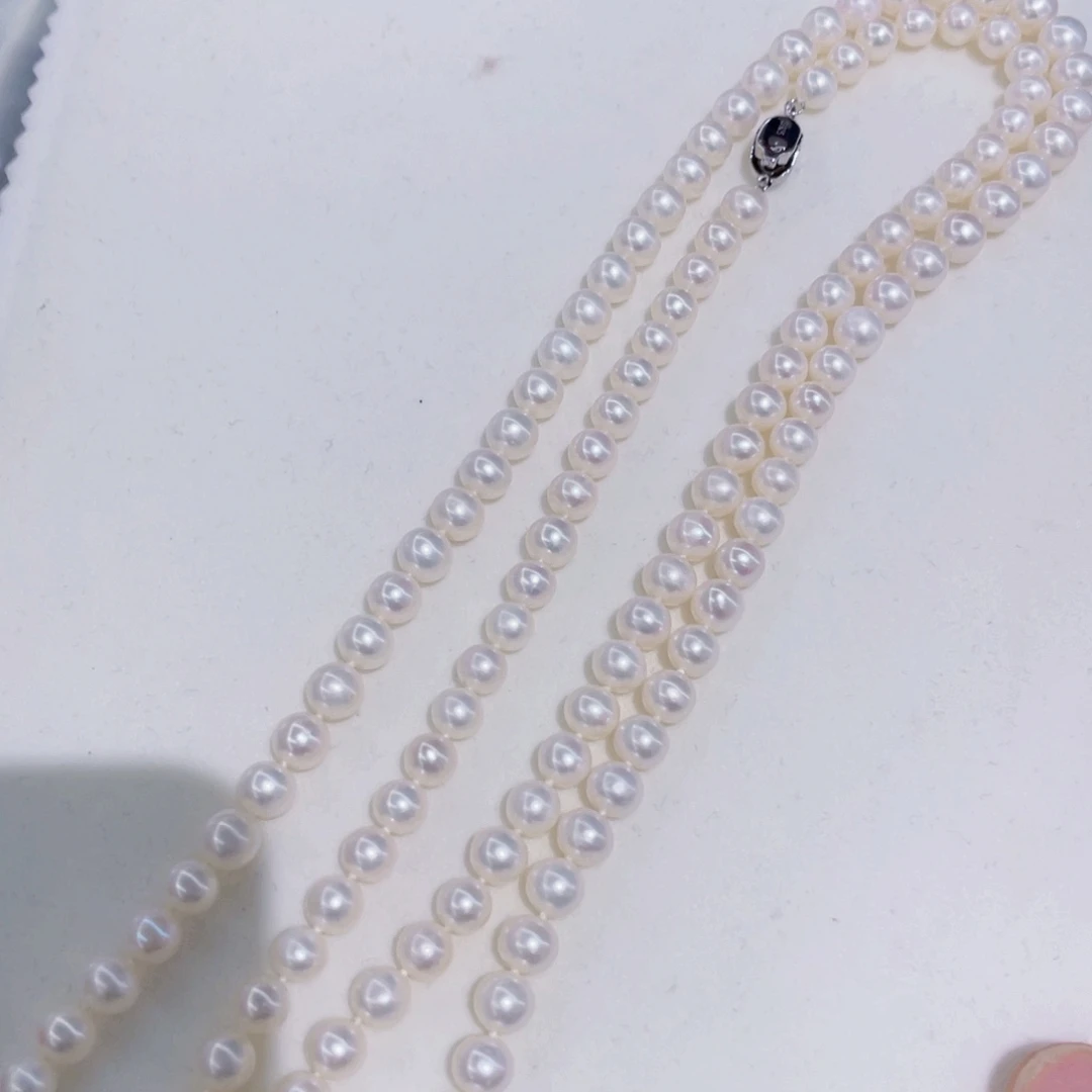 淡水珍珠银S925镶嵌颈饰