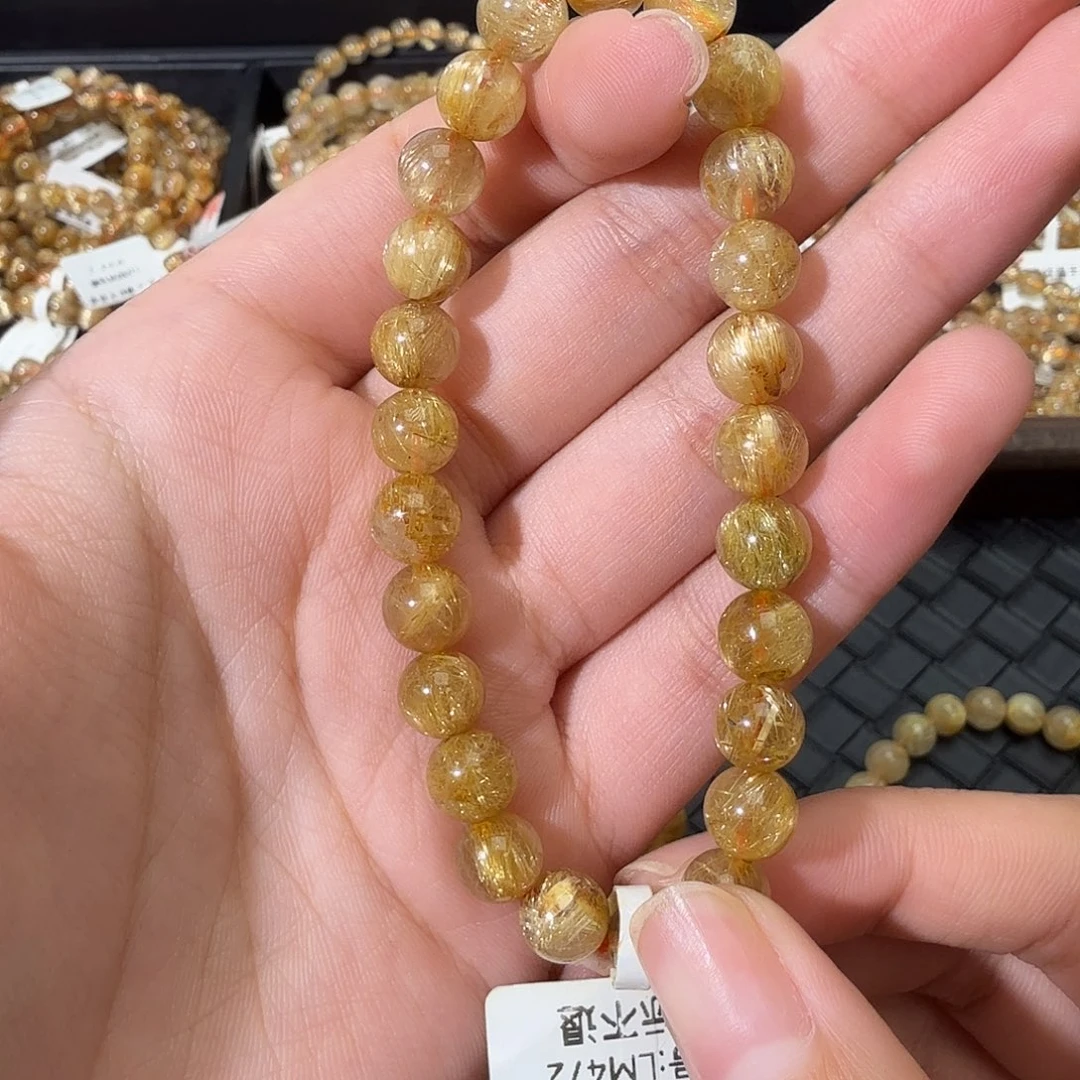 手链发晶未镶嵌天然金发晶