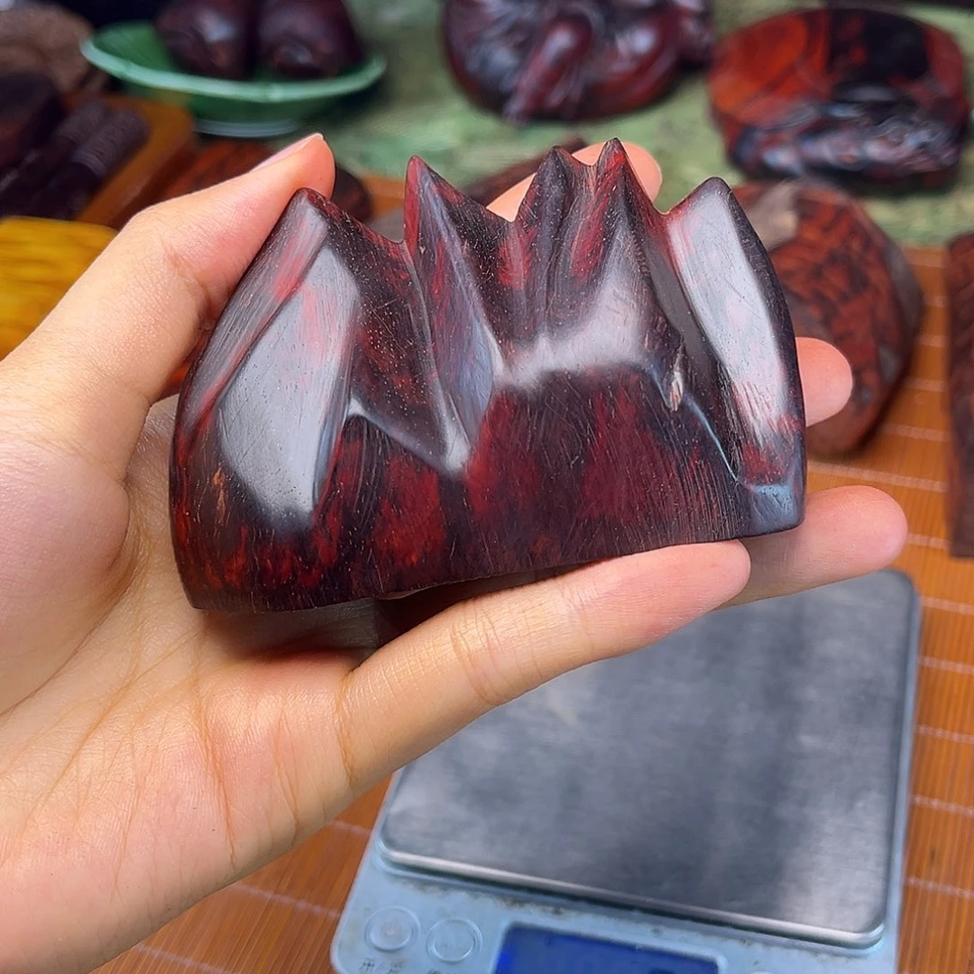 3***5印度小叶紫檀火焰纹摆件