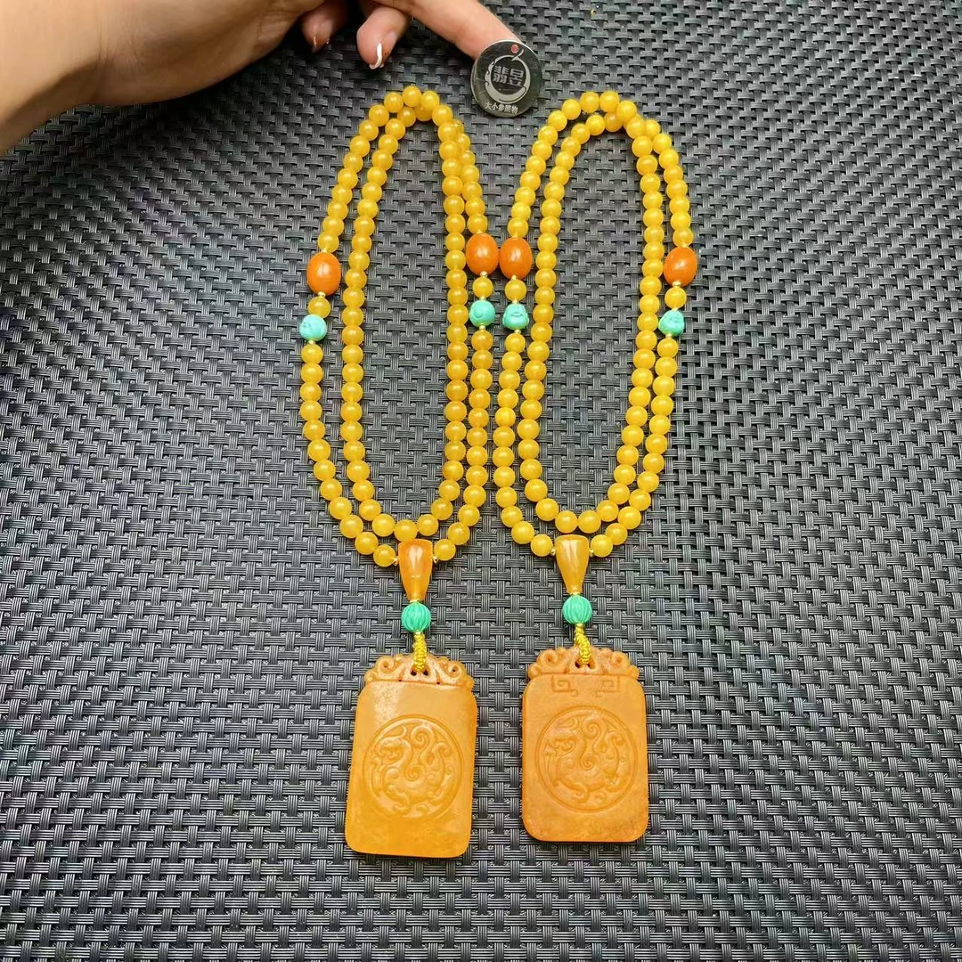 翡昱-SH23-14594-蜜蜡吊坠/约52*33*9/-多样性发其一-D