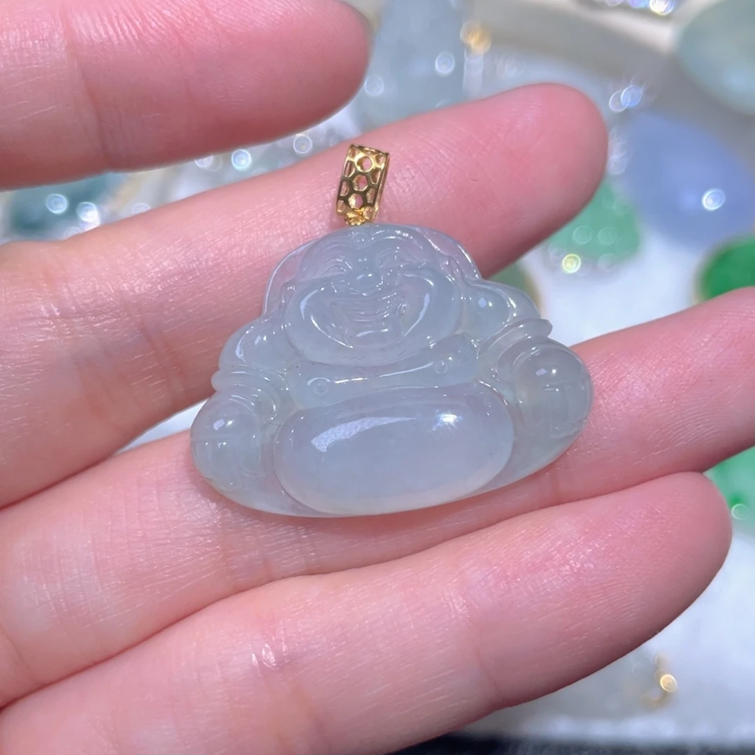 翡翠18K金镶嵌颈饰翡翠