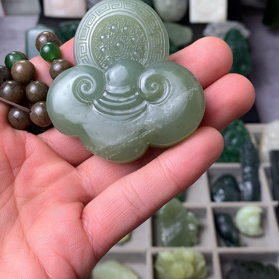 和田玉未镶嵌吊坠(不含链)