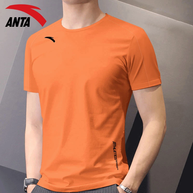 安踏男装速干短袖男T恤夏季宽松大码透气冰丝健身训练t跑步运动服