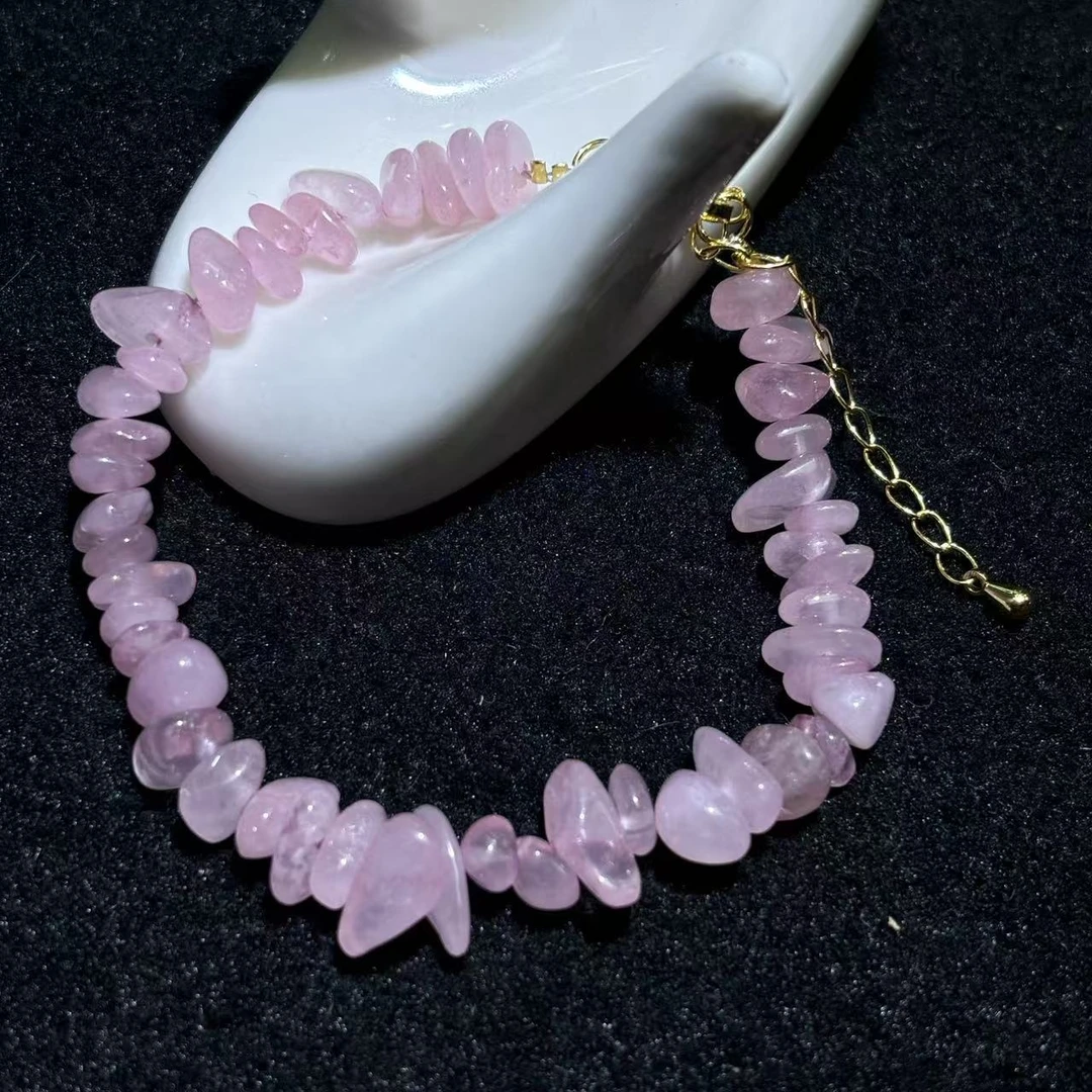 面面来财珠宝C10011-冰花芙蓉晶原石粉手链