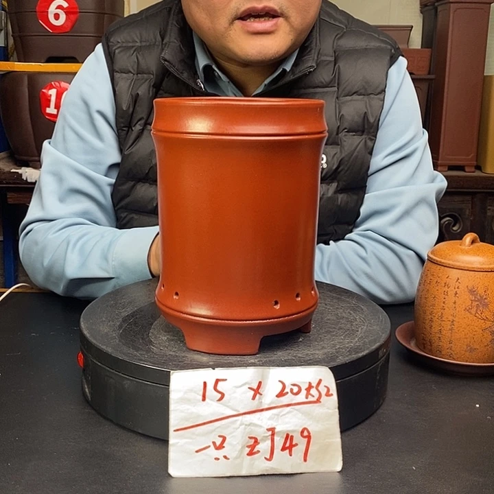 紫砂花盆货号一只ZJ49