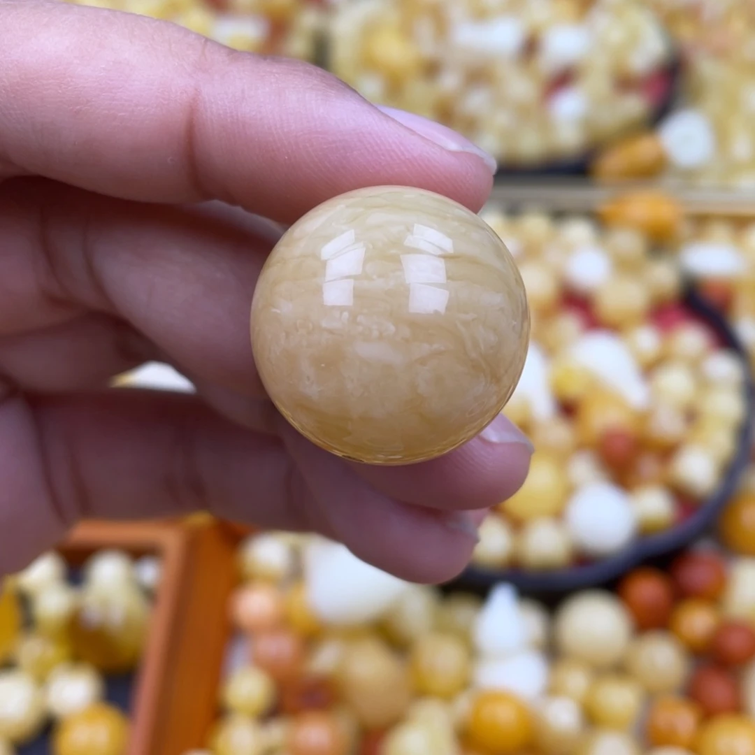 未镶嵌蜜蜡珠宝奇石粉23.4虎皮