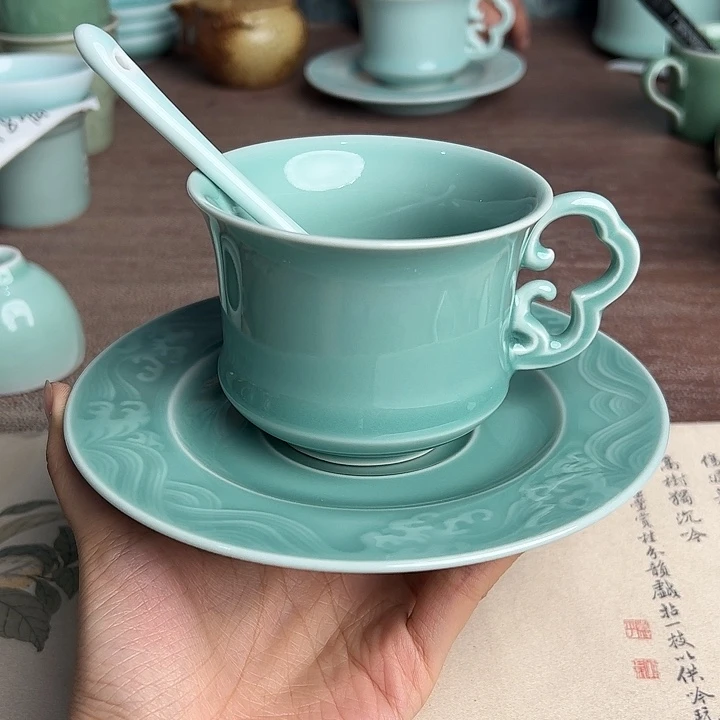 龙泉云间青瓷小米茶器