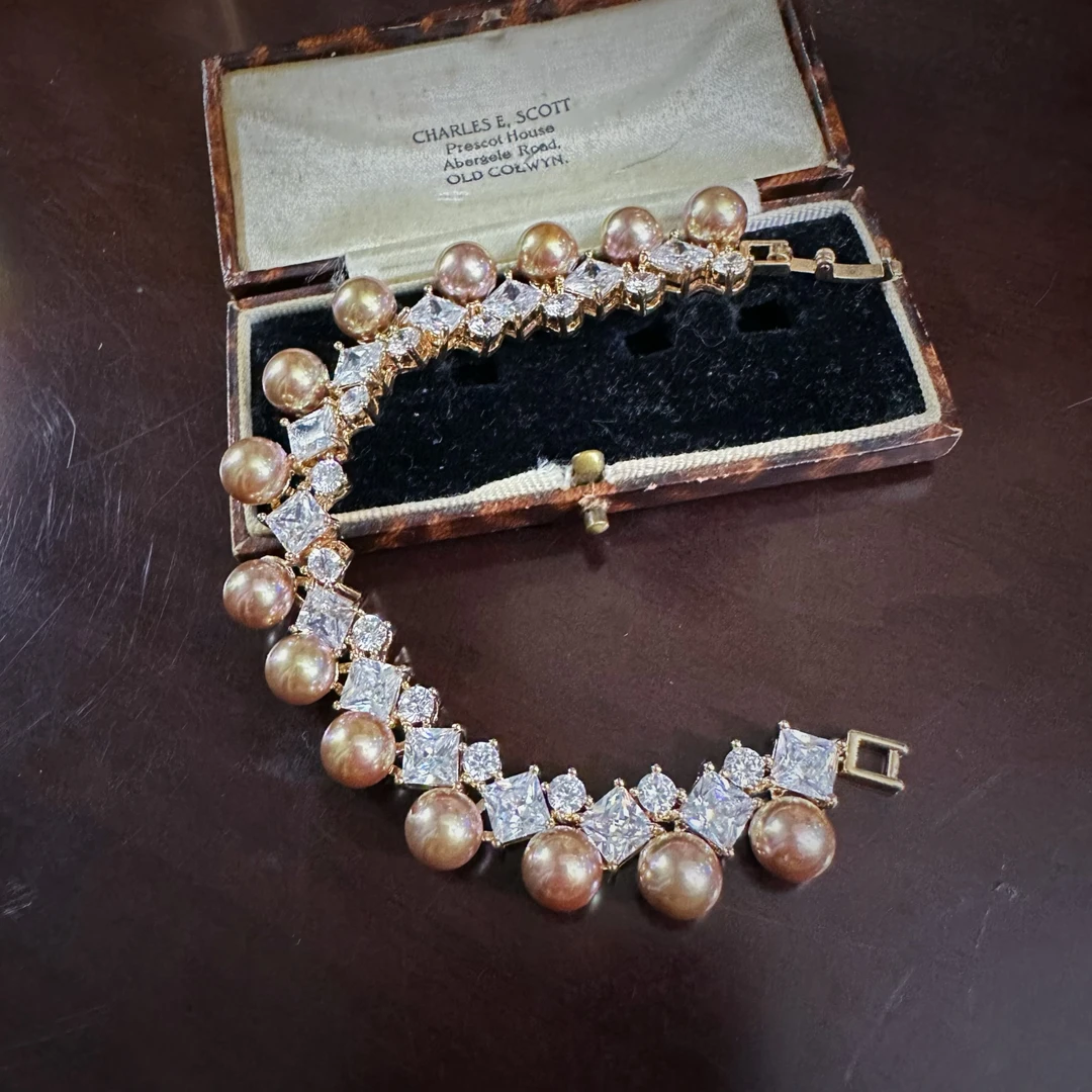 E8056香槟珠珠百搭手链