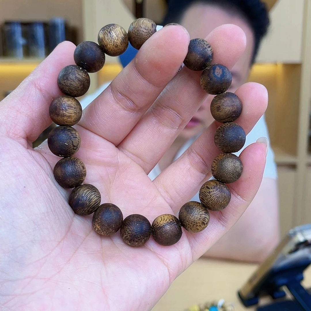 沉香碎屑沉香棋楠红金倪圆珠单圈1.1/10克多样性发一