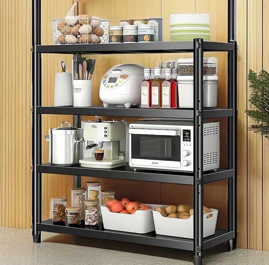 【长70cm】【3-5层】【送万向轮+围栏+挂钩】多层厨房货架置物架