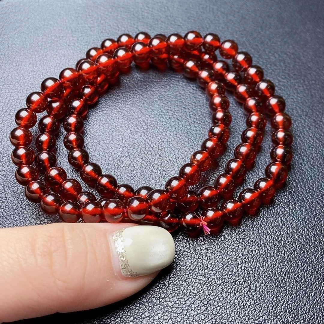 未镶嵌手链石榴石蔡*哎6.0 3圈