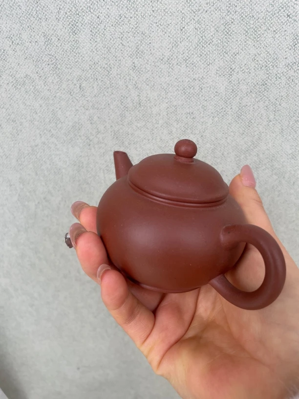 宜兴紫砂壶水平壶朱泥容量150毫升