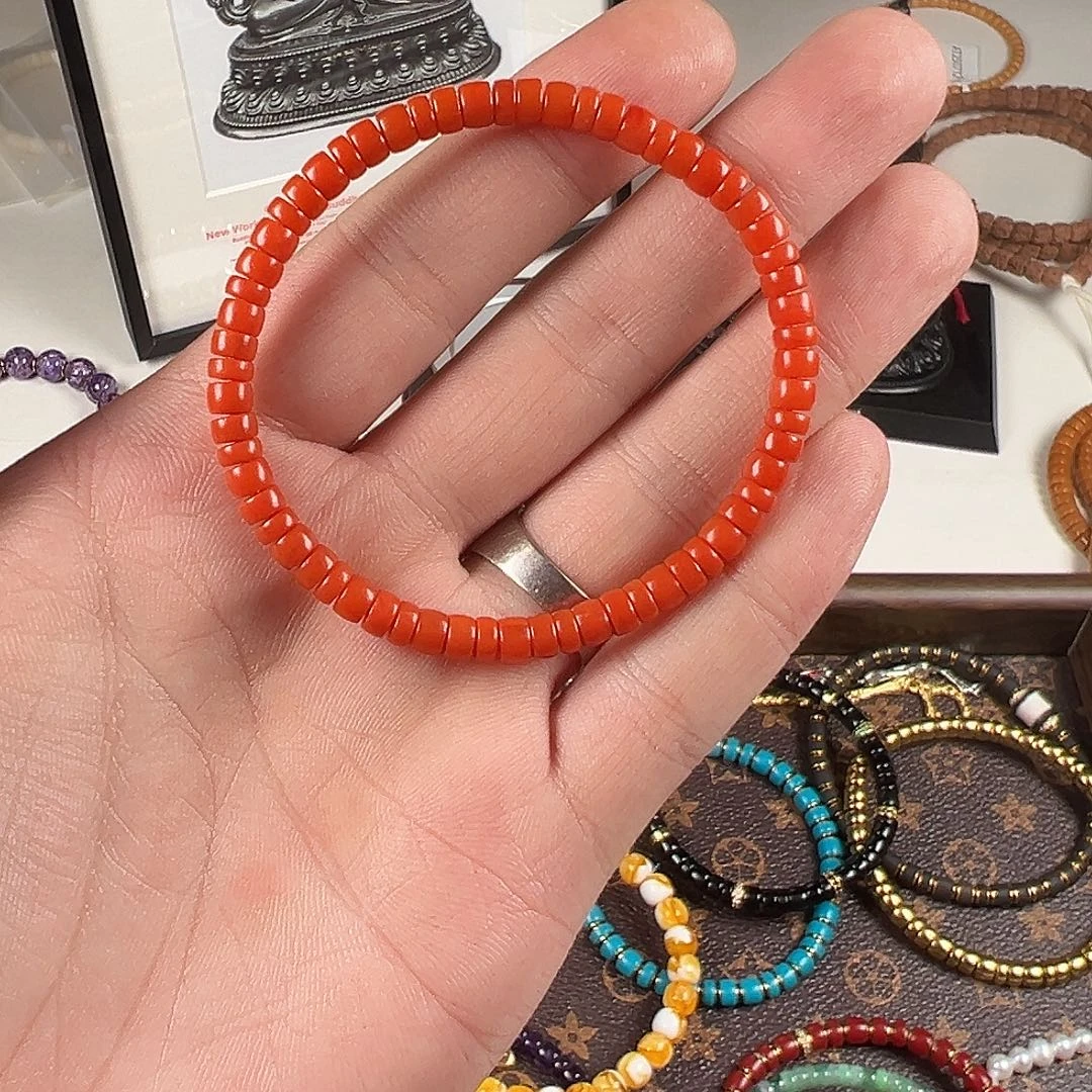 南红玛瑙未镶嵌手链溜达玩溜达玩