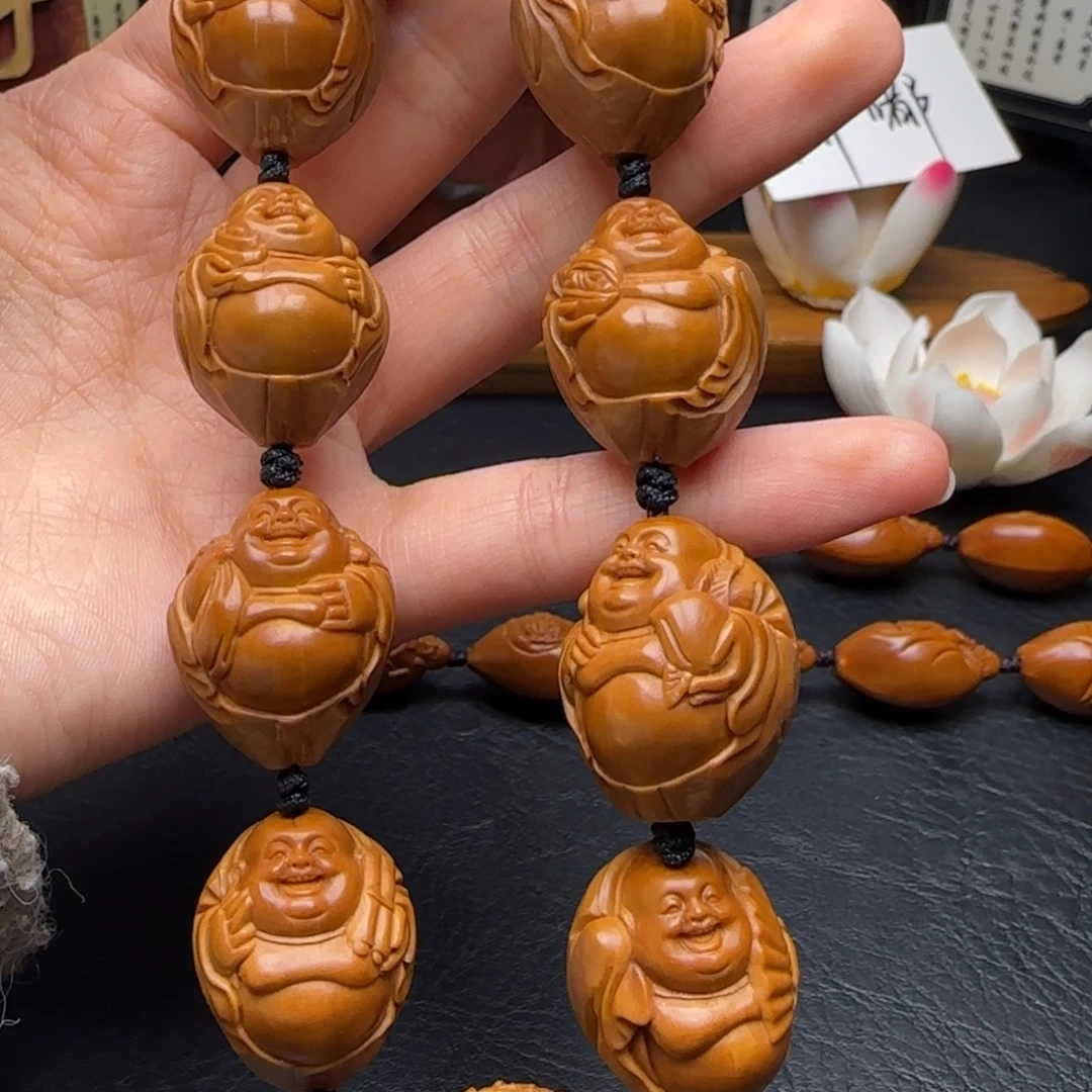 橄榄核手串/手链原皮弥勒