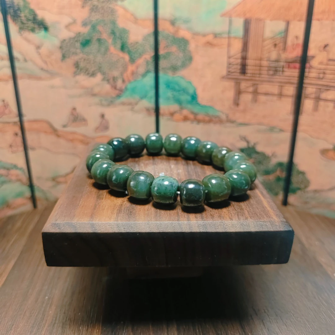 N和田玉桶珠手串（卡12）0955