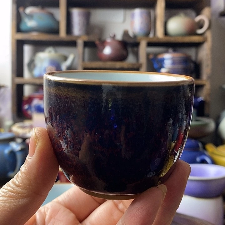 中国神后钧瓷茶具瑕疵处理