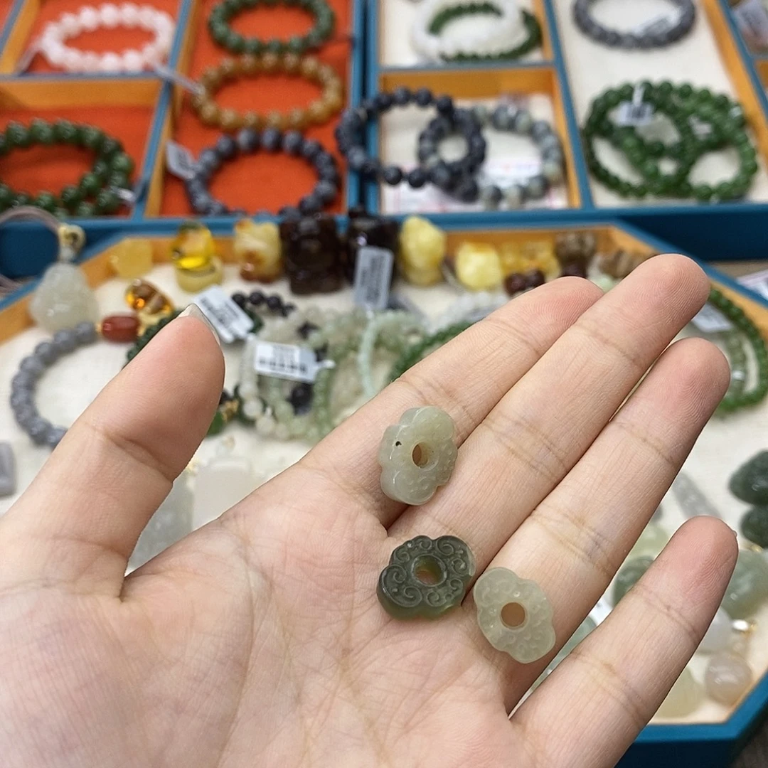 和田玉未镶嵌手链w1和田玉配件