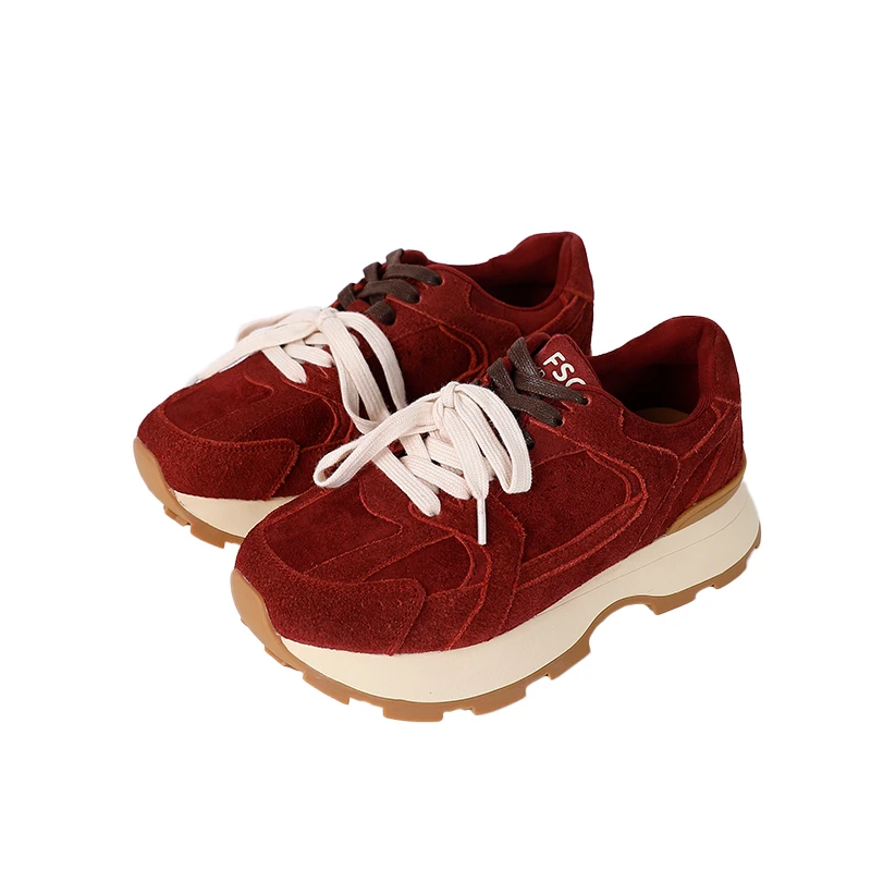 【小喜专属】5190-9秋冬双鞋带防滑平底舒适阿甘鞋百搭女鞋